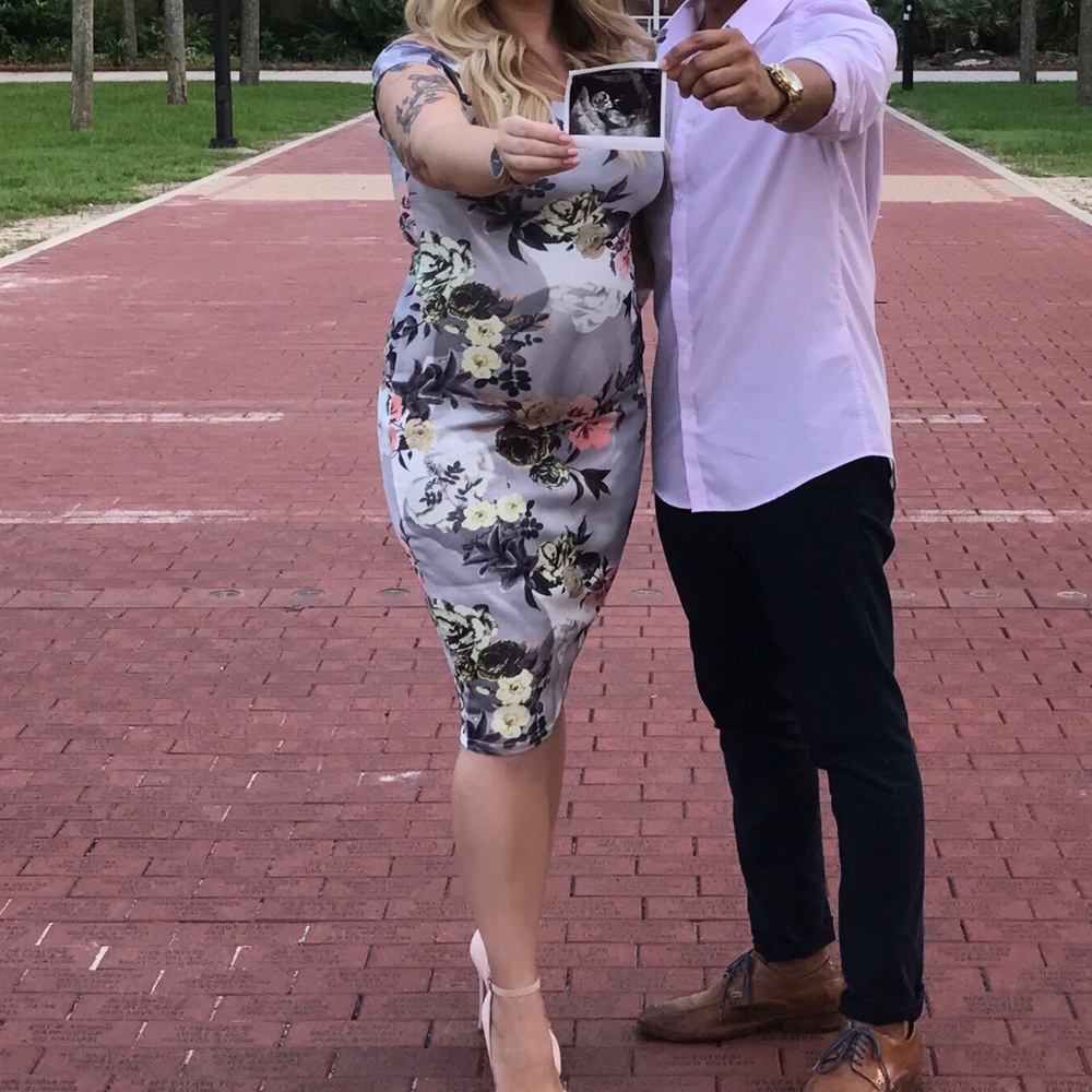 Boohoo Floral Midi Dress